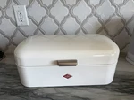 Wesco Single Grandy Bread Bin White Powder-coated Steel, Retro Design. Fixed Price $65.00.