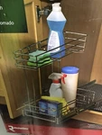 Richelieu Pull Out Cabinet Organizer 9 Inch Wide X 18.5 Deep Chrome. Fixed Price $60.00.