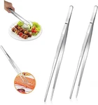 2PCS Stainless Steel Kitchen Tweezers, 10-INCH Culinary Fine Tongs Food.. Fixed Price $9.09.