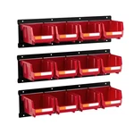 Durable Plastic Hardware Tray Set 12 With 3 Wall Rails Red. Fixed Price $42.99.