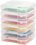 Board Game Storage Craft Organizer Box With Snap-tight Latch Lid, 6-PACK Portabl. Fixed Price $60.95.
