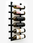 Six Bottle Vintageview Rustique Metal Wall Mounting Wine Rack. Black Finish. Fixed Price $59.00.