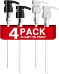4-PACK Shampoo Pump For Liter 33.8 Oz And Pack, Black & White. Fixed Price $11.94.