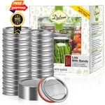 Dalzom 72PCS Canning Lids With Rings Regular Mouth, Silver. Fixed Price $65.98.