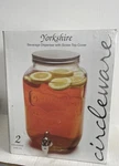 Circleware Glass Beverage Dispenser 2 Gallon With Screw Top Lid And Spout. Fixed Price $27.00.
