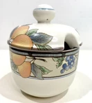 Mikasa Garden Harvest Jam Jar Pot 4 Intaglio CAC29 New Cottage Farmhouse. Fixed Price $20.00.
