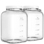 1.5 Gallon Glass With Airtight Lid, 2 Pack Wide Mouth Mason Jars Stu.... Fixed Price $53.45.