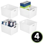 Mdesign Linus Plastic*kitchen/office/storage *organizer Bin W/HANDLES,*4 Pack. Fixed Price $43.99.