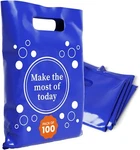 Optipak 12X15 Plastic Bags 100 Pack With Die-cut Handles For Retail & Party. Fixed Price $16.99.
