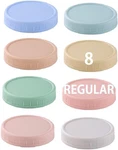 8 Pack Regular Mouth Plastic Mason Jar Lids For Ball, Kerr And More, 70MM Colore. Fixed Price $10.10.