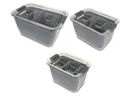 Colander Stackable Food Storage Bin Variety Pack Gray Kitchen Spaces. Fixed Price $40.10.