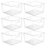 Vtopmart 6 Pack Extra Large Clear Plastic Storage BINS,11X11 Cube Acrylic Org.... Fixed Price $93.06.