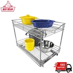 New Pull Out Cabinet Organizer 2 Tier Slide Drawer Pantry Shelf. Fixed Price $98.99.
