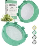 Elementi Sprouting Lids For Wide Mouth Mason Jars, Mint Green. Fixed Price $21.82.