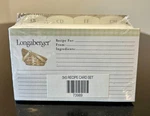 Longaberger Recipe Cards Set Of 100 W/ Dividers 3X5 Sealed Nos #73989. Fixed Price $35.00.