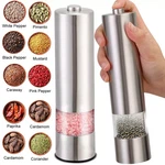 2PCS Electric Salt Pepper Grinder Mill Shakers Set Adjustable Stainless Steel. Fixed Price $6.99.