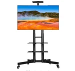 Yaheetech Mobile Tv Stand, Adjustable Rolling Cart W/locking Wheels For 32-75. Fixed Price $46.00.