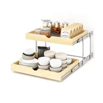 Yorking Tier Pull Out Cabinet Organizer, 20" X 21" Wooden Slide.... Fixed Price $118.82.