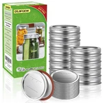 Dsjifgew Wide Canning 24 Counts - Mouth(lids + Rings), Silver. Fixed Price $21.88.