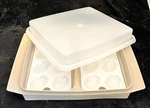 Vtg Tupperware 723-3 Deviled Carrier With Lid & Inserts (16 Eggs) Nice!. Fixed Price $6.00.