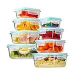 Yuncang 8 Pack Glass Food Storage Containers With Lids, 35OZ... Fast Ship. Fixed Price $30.99.