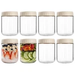 Showin Overnight Oats Containers With Lids, 16OZ Glass Jars 8 Pcs, .... Fixed Price $101.11.