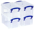 Really Useful Plastic Storage Box 0.7 Litre Clear (pack Of 4). Fixed Price $49.45.
