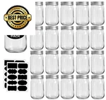 12OZ Glass Jars With Lids Regular Mouth 20 Pack Fluid Ounces, Silver. Fixed Price $42.98.
