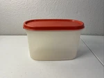 Vintage Red Tupperware #1612-4 Storage Container 3/4 Cups And Lid 1616-16. Fixed Price $7.19.