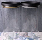 Bodum Glass Storage Canisters Set 2 Large 64OZ Food Coffee Jars Lids Airtight. Fixed Price $49.99.