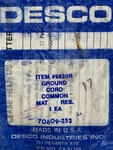 Desco Charles Water #9820R Ground Cord Common Mat W/ Res -new 71119-429. Fixed Price $7.50.