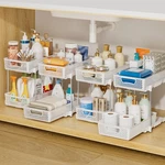 Dabige 4 Pack Pull Out Bathroom Organizers And Storage, 2 Tier Stackable Unde.... Fixed Price $53.77.