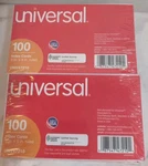 Universal 3" 5" Ruled Index Cards UNV47210 White Packs Of 100 New. Fixed Price $19.95.