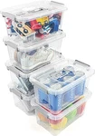 Eoenvivs 6 Pack Plastic Storage Bins With Lids 7 Quart Stackable Clear. Fixed Price $55.27.