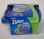 Ziploc Smart Snap 1.5 Pint 24OZ Square Food Storage Sandwich Containers 4PK New. Fixed Price $9.99.