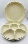 Vintage Tupperware Divided Party Tray Veggie Relish Fruit Dip Bowl 1666-3 1665-3. Fixed Price $19.99.