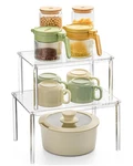 Bobomoment Acrylic Cabinet Organizer, Set Of 2 Shelf Spice Rack Or.... Fixed Price $49.37.