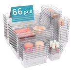 Vtopmart 66 Pcs Clear Plastic Drawer Organizer Bins, 4-SIZE Versatile Bathroo.... Fixed Price $43.72.