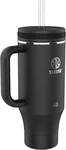 Takeya 40 Oz Stainless Steel Tumbler With Lid And Two Straws, Ounces, Onyx. Fixed Price $56.32.