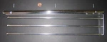 Kv #P793 Three-rod Towel Rack, Steel, 18" Length, 5" Width, Polished Chrome. Fixed Price $39.95.