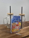 Anotion Mason With Lid Straw, 24 Oz Regular Mouth Jars Handle. Fixed Price $27.99.