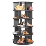 5-TIER Rotating Shoe Rack Tower 360 Spinning Display Carousel Black. Fixed Price $91.99.