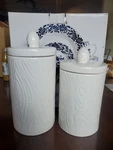 Jay Imports Merry And Bright Large Canister. Set Of Two. Fixed Price $39.99.