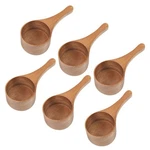 6 Pack Acacia Coffee Scoops, Small Wooden Spoons For Jars And Con.... Fixed Price $30.34.