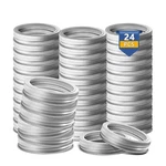 Wide Mouth Canning Rings, 24 Pcs Mason Jar Split-type Seals .... Fixed Price $23.66.