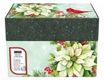 Lang Recipe Box W/ Artwork By Susan Winget Poinsettia Cardinal New. Fixed Price $25.00.