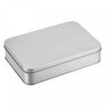 Uxcell Metal Tin Box, 6.3" 4.33" 1.38", Silver Tone. Fixed Price $17.30.