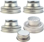 Obmwang 4 Pack Of Stainless Steel Mason Jar Shaker Lids Caps For Silver. Fixed Price $14.43.