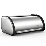 Bread Box For Kitchen Counter Stainless Steel Roll Top Bin Sliver. Fixed Price $66.33.