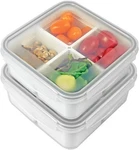 Carrotez 4 Compartment Food Storage Containers, Portion Control Container, Me.... Fixed Price $34.81.